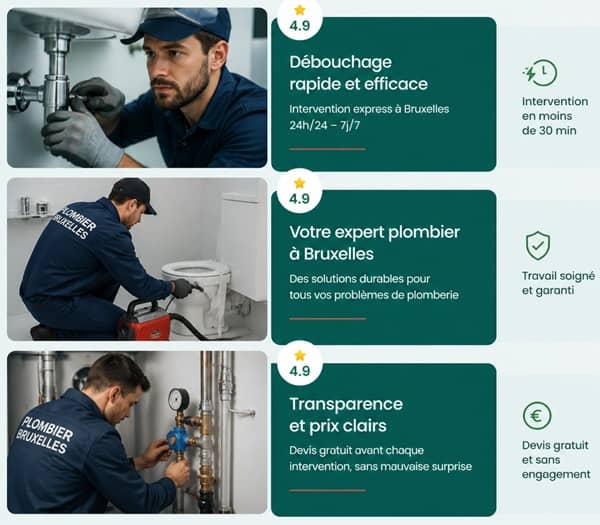 Plombiers disponibles en urgence à Ganshoren